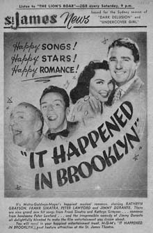 Newspaper ad for It Happened in Brooklyn