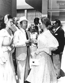 Cole Porter visiting the set with Ann Miller and Kathryn