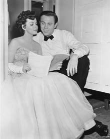 On the set with Howard Keel