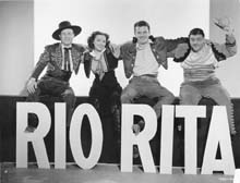 Publicity Photo with Bud Abbott, John Carroll and Lou Costello