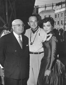 On the set with Louis B. Mayer and director George Sidney