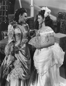 Chatting with Lena Horne during Show Boat sequence