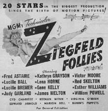 Ziegfeld Follies newspaper ad